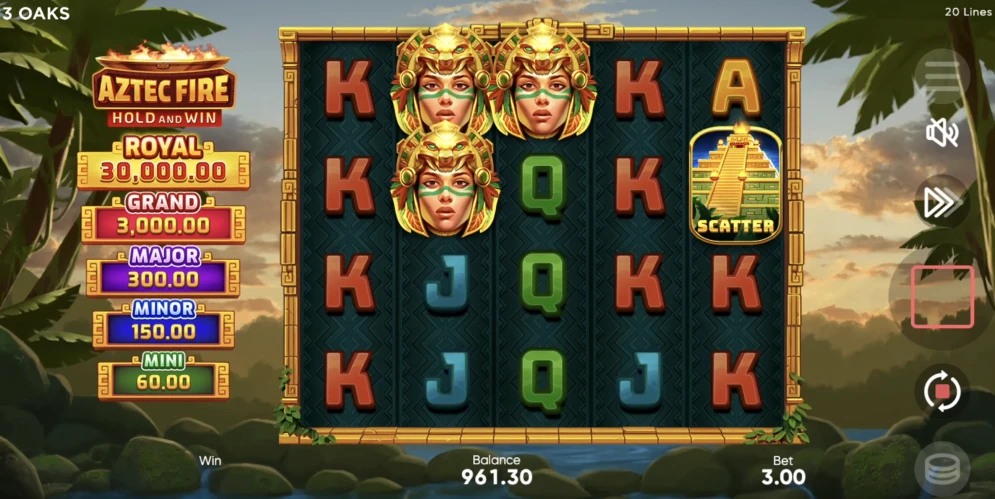Aztec Fire: Hold and Win Slot